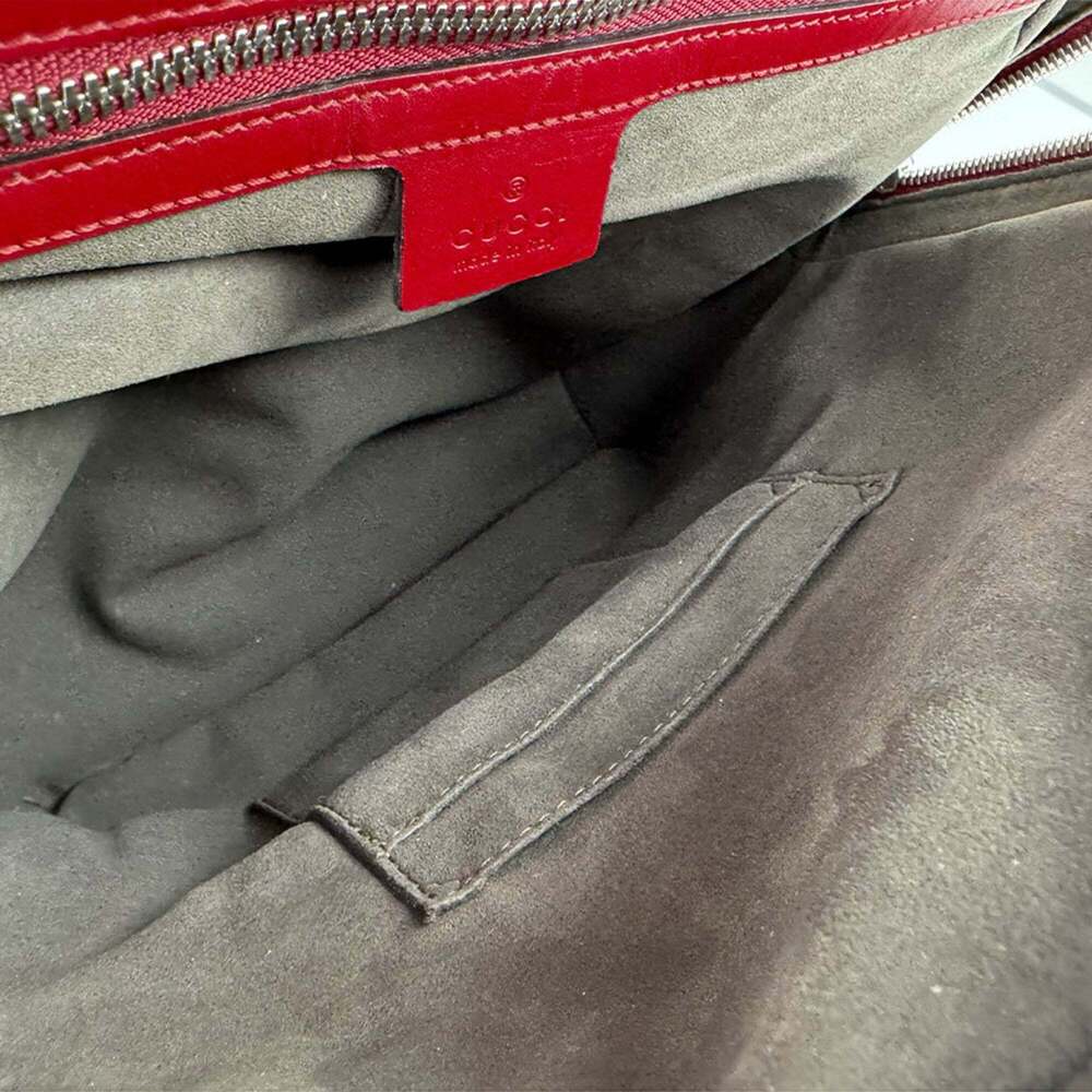 GUCCI Red Leather Backpack - Picture 5 of 14